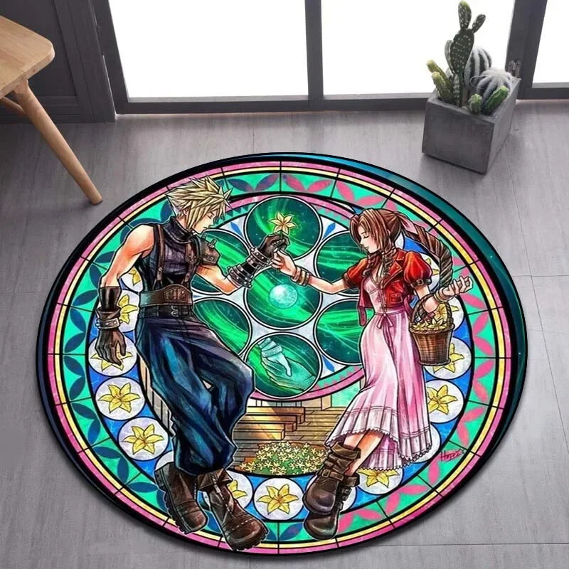 Kingdom Hearts Round Floor Rug Carpet Bedroom Doormat Non-slip