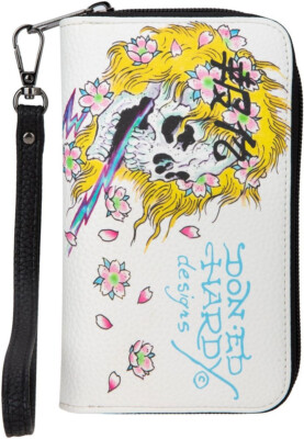 Ed Hardy Skull Flower Zip Around Wallet - GW91630EHQA | eBay