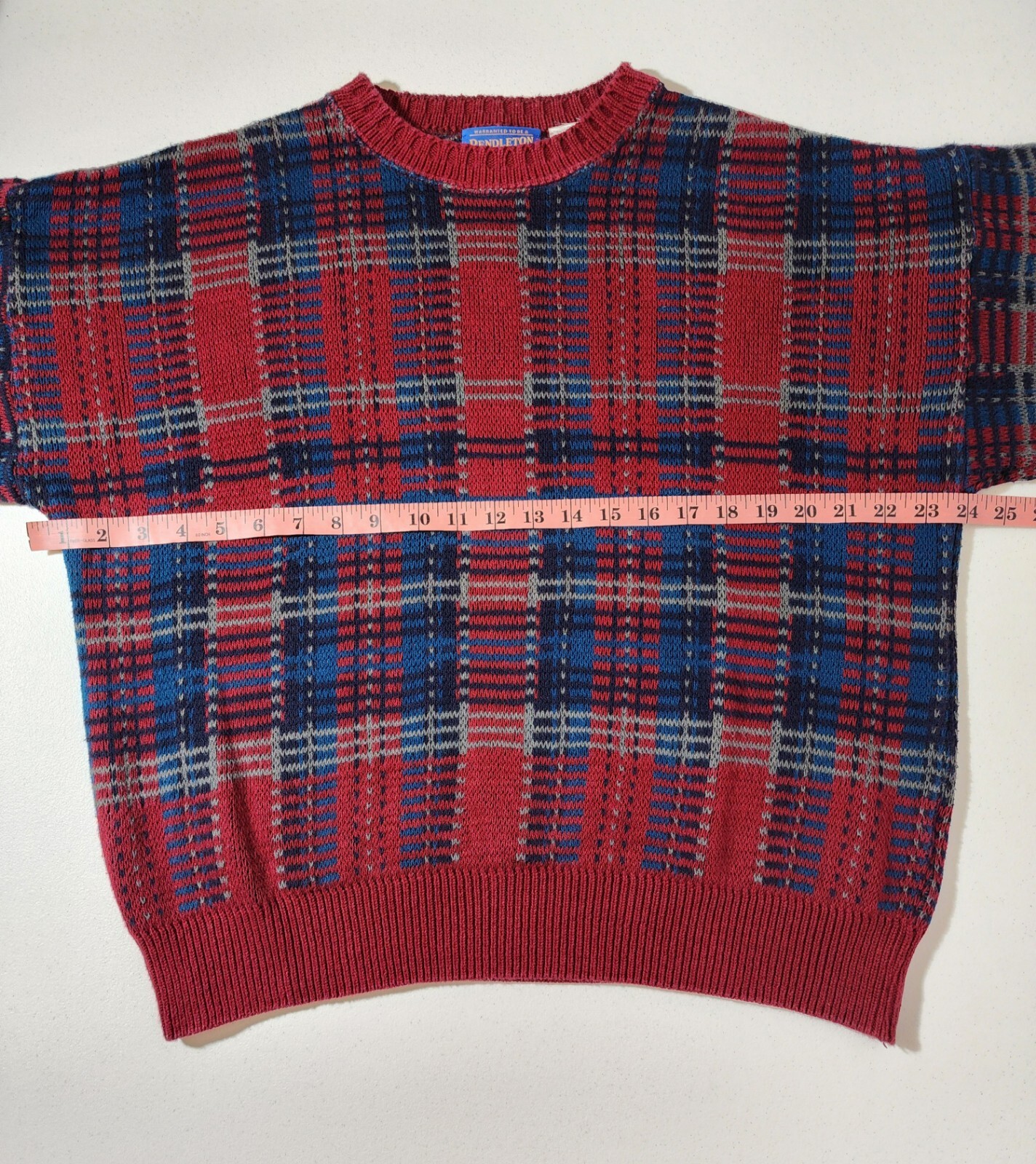 Pendleton Sweater Size Medium Multi-Colored Plaid… - image 5