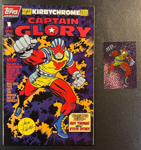 Captain Glory 1 with TRADING CARD One Shot JACK KIRBY Cover Topps Comics - Picture 1 of 6