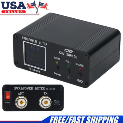 1.8MHz-54MHz CQV-SWR120 LCD Digital SWR & Power Meter with Type-C Interface USA