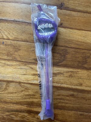 7 Eleven 7-11 Slurpee Straw Mouth Pop Grills Purple with Silver Teeth NEW Sealed