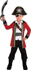 Pirate Captain Caribbean Buccaneer Fancy Dress Halloween Toddler Child Costume
