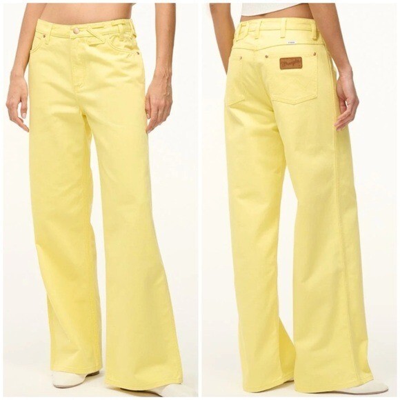 Wrangler x Staud The Loose Jean Yellow High Rise Size 24 | eBay