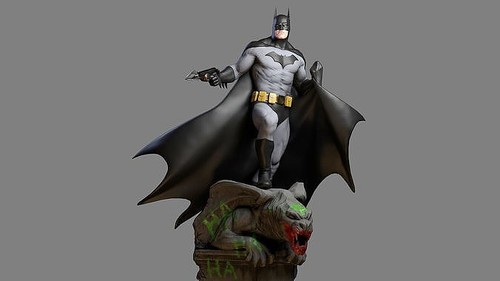 Batman DC COMICS Statue Kit modello resina 3D! UNPAINTED - Foto 2 di 4