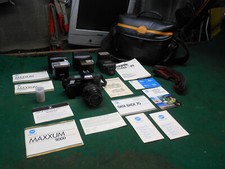 Minolta Maxxum 5000 AF 35mm SLR Film Camera, 50mm Lens, Sigma 60-200 mm Lens Lot
