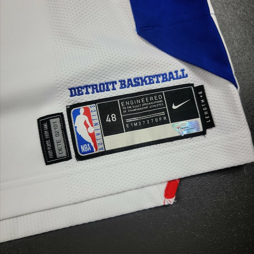 Camiseta deportiva 100 % auténtica Derrick Rose Detroit Pistons emitida por el juego Fanático Certificado de autenticidad 48+6" Foto 2 de 4