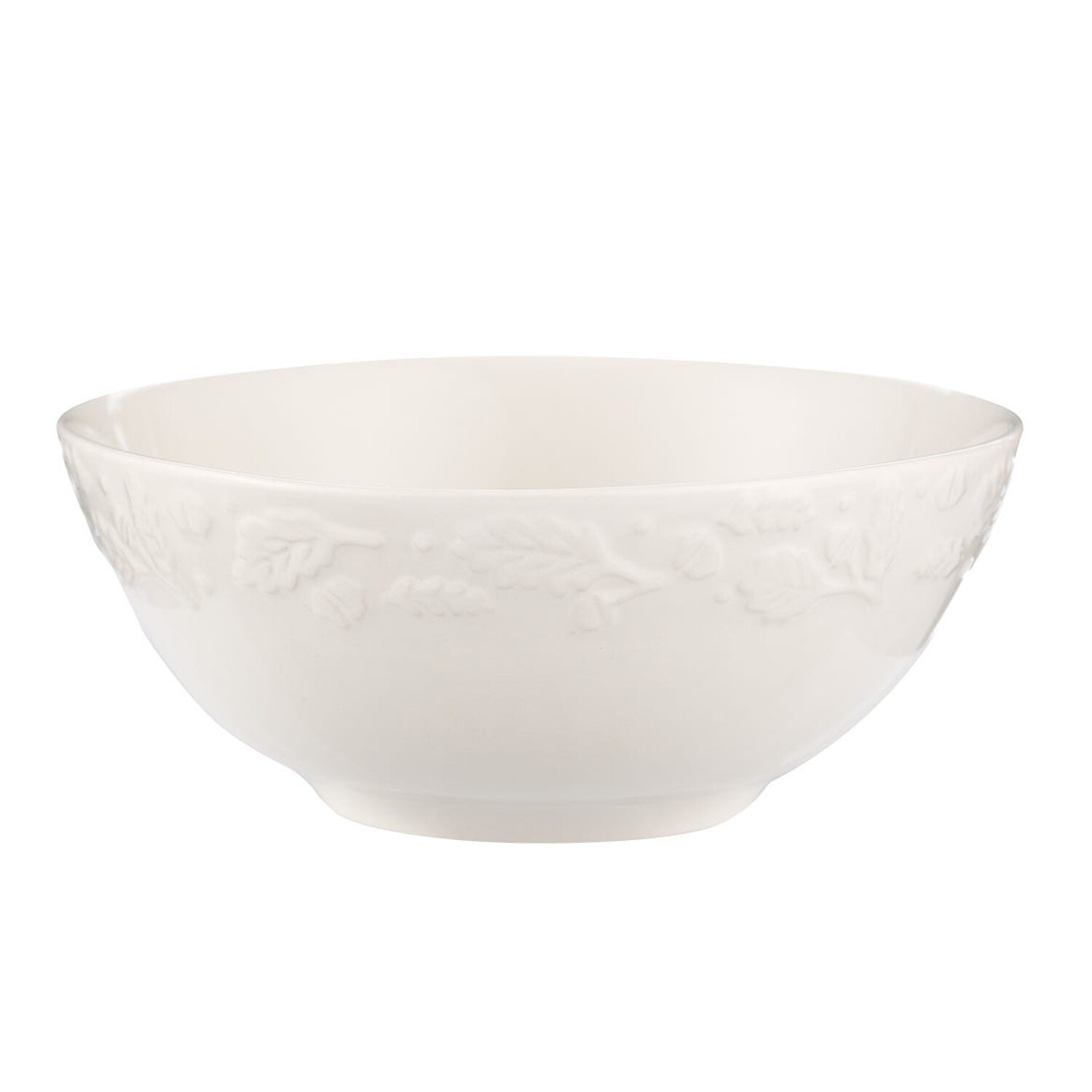 Stoneware Cereal Bowl Cream Glaze Acorn Crockery 16.5cm Serving Oatmeal Dishes