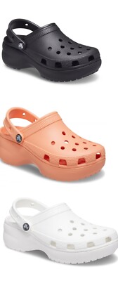 Crocs Classic Plateau Clog 206750 (100 White) (83E Papaya) (001 Black)
