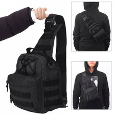 Men Backpack Molle Tactical Sling Chest Bag Assault Pack Messenger Shoulder Bag