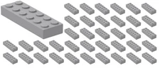 ☀️50x NEW LEGO 2x6 LIGHT BLUISH GRAY Bricks #2456 BULK Parts Star wars Building 