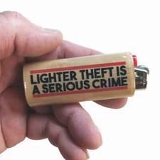 Lighter Theft is a Serious Crime Fits Bic Lighters Case Holder Sleeve Cover Wrap