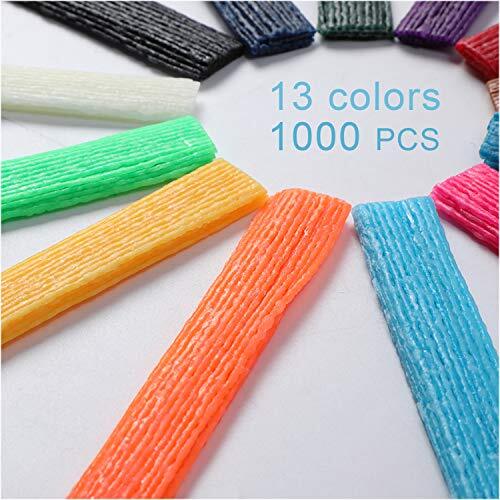 BBTO Wax Craft Sticks for Kids Bendable Sticky Yarn Molding Sculpting Sticks in 13 Colors with