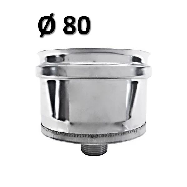MBM SRL Tappo raccogli condensa canna fumaria Ø 80 mm - in aciaio inox