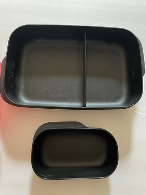 Tupperware Mickey Mouse Red & Black Divided Lunch Container Set