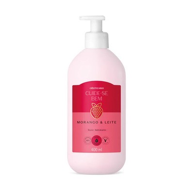 O Boticario Feuchtigkeitsspendende Körperlotion Pflege gut Erdbeere und Milch, 400ml