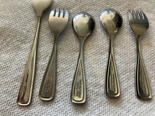 1980 Avon "The First Years" Deluxe Baby Infant Child Spoon & Fork Stainless - Picture 8 of 8