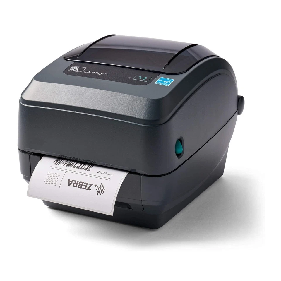 Impresora de escritorio de transferencia térmica Zebra GX430t (reacondicionada certificada)