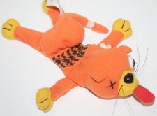 Vintage 1997 Meanies Splat The Road Kill Cat Series 1 Plush Beanie Orange Kitty