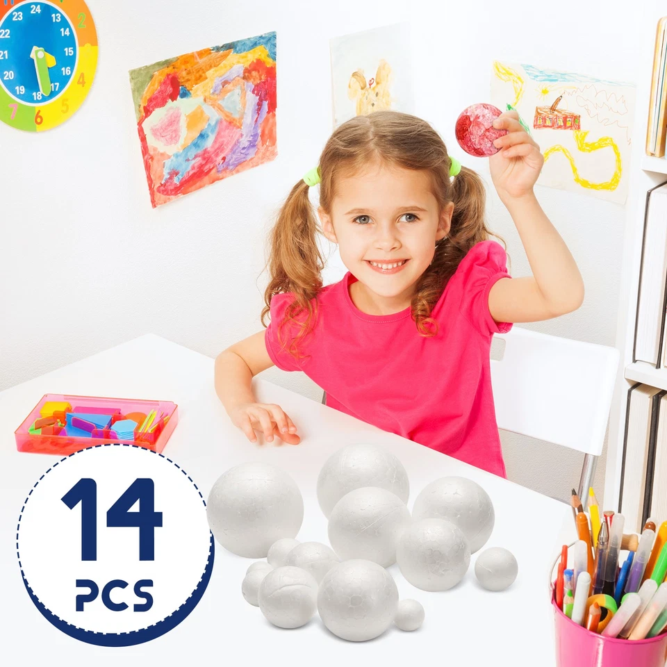 2x (kit progetto sistema solare, PlanetModel Crafts 14 sfere di polistirolo Untersch6942 - Immagine 4 di 4