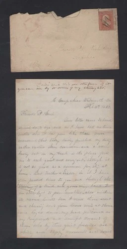 CIVIL WAR LETTER - 10th MA Infantry - War Weary Soldier "God-Forsaken Country"