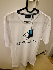 Image of GANT Slim Fit Big Logo T-Shirt, Colour: White, Size: L, RRP £30