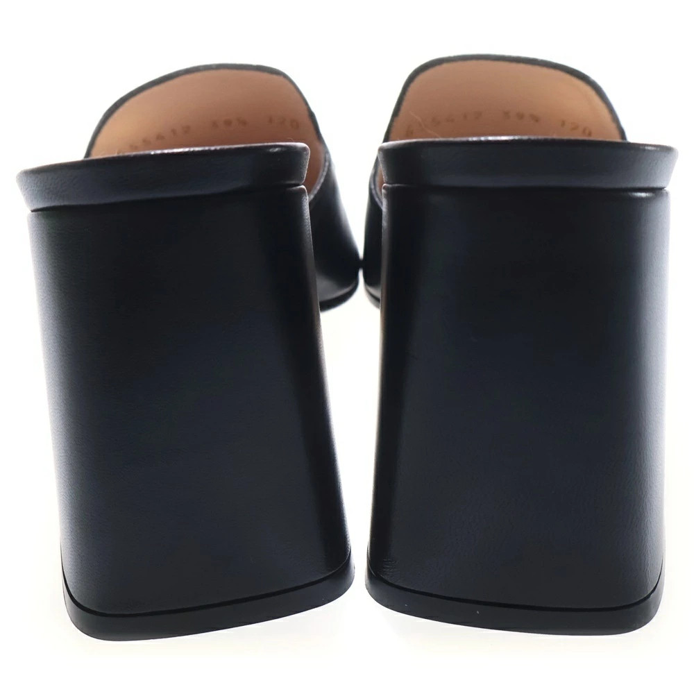 GUCCI Size: 39.5 Horsebit Open Toe Heel Sandals Black 655412 Women's[Grade S] [C thumbnail 3