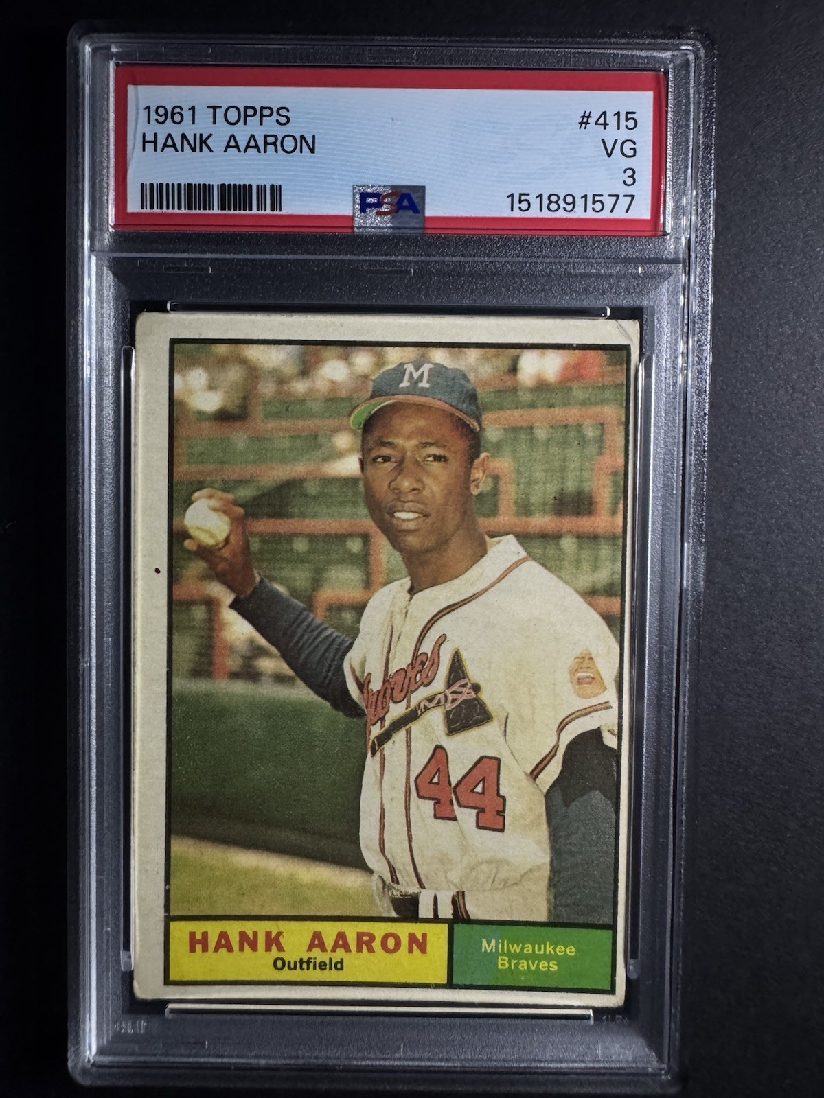 1961 Topps Hank Aaron #415 PSA 3