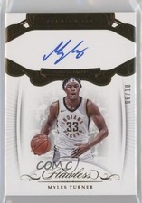 2017-18 Panini Flawless Premium Ink Gold 6/10 Myles Turner #PI-MT Auto 3d3
