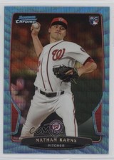 2013 Bowman Draft Chrome Blue Wave Refractor Nate Karns #3 6u5