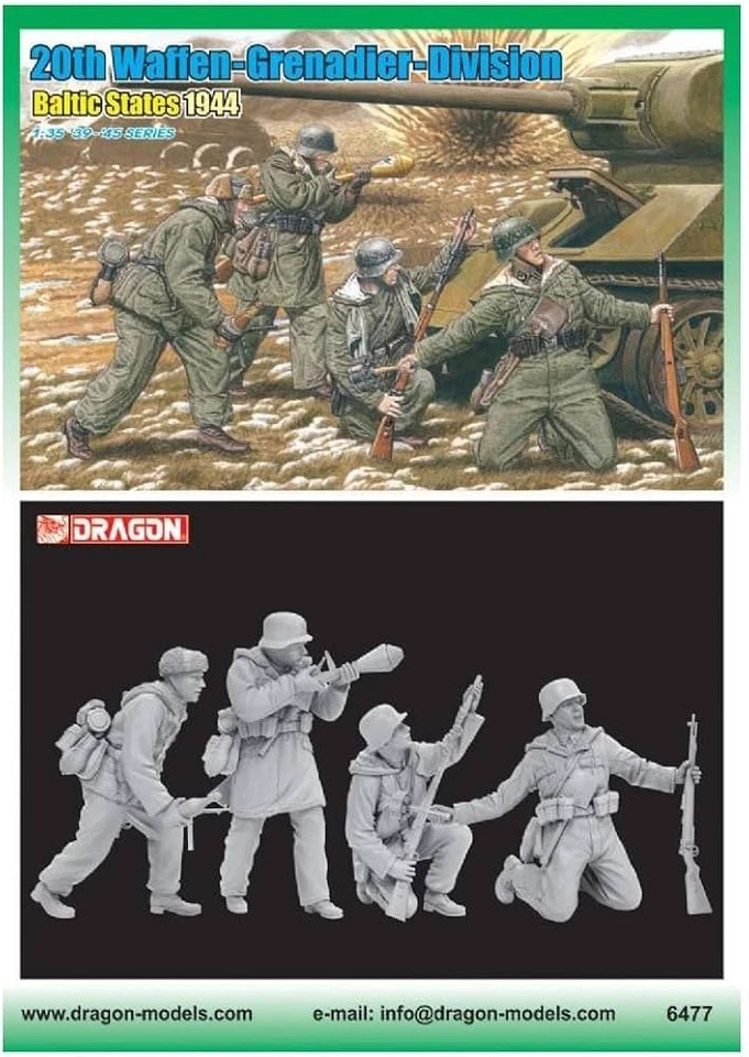 DRAGON 20TH WAFFEN-GRENADIER-DIVISION BALTIC STATES 1944 – 6477 SCALA 1:35 - Immagine 4 di 4