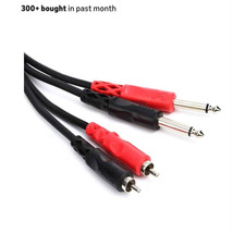 Hosa Technology CPR-202 Dual 1/4" TS to Dual RCA Stereo Cable 6.5 ft