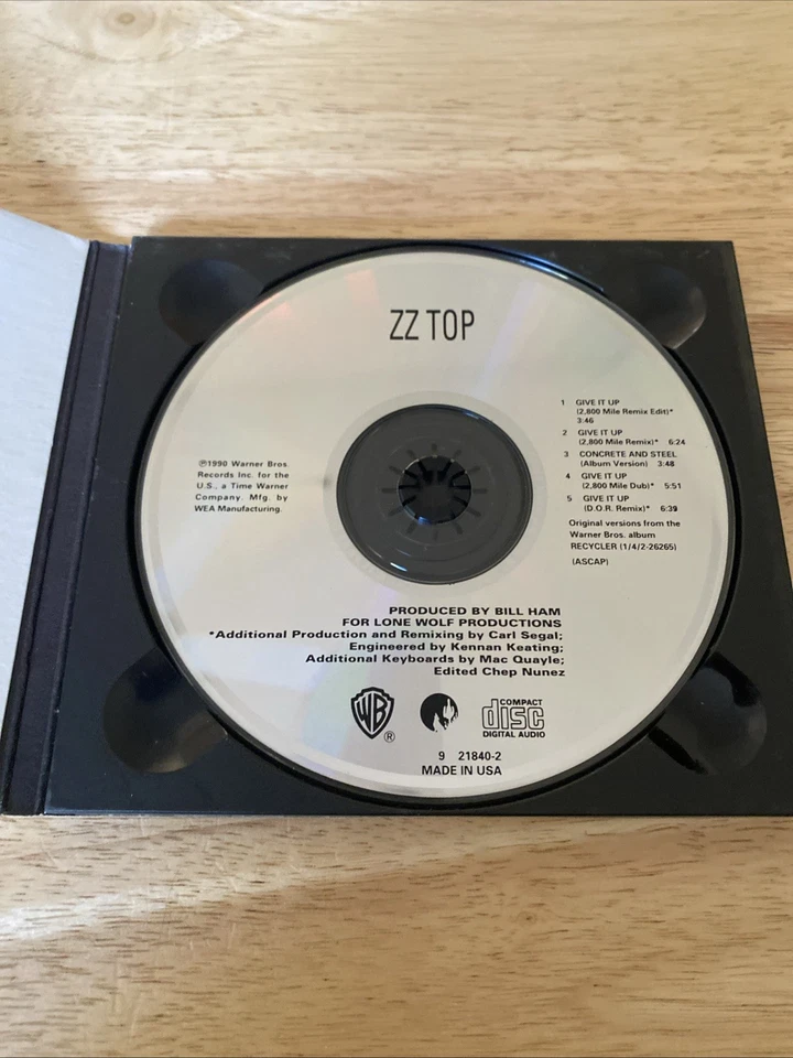ZZ TOP - GIVE IT UP - CD Maxi Single 21840-2 MINT Condition Disc Foto 3 de 3