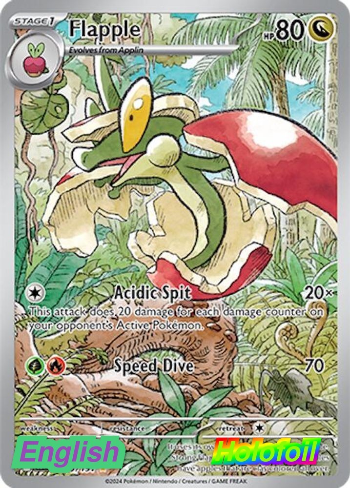 Pokemon- Flapple [SSP - 210/191] Surging Sparks NM Illustration Rare Holofoil
