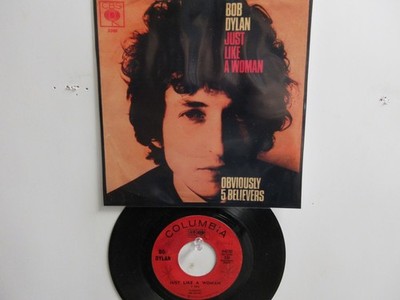   ' BOB DYLAN '  HIT  45 + PICTURE  [ JUST LIKE A WOMAN ]   1966  !  