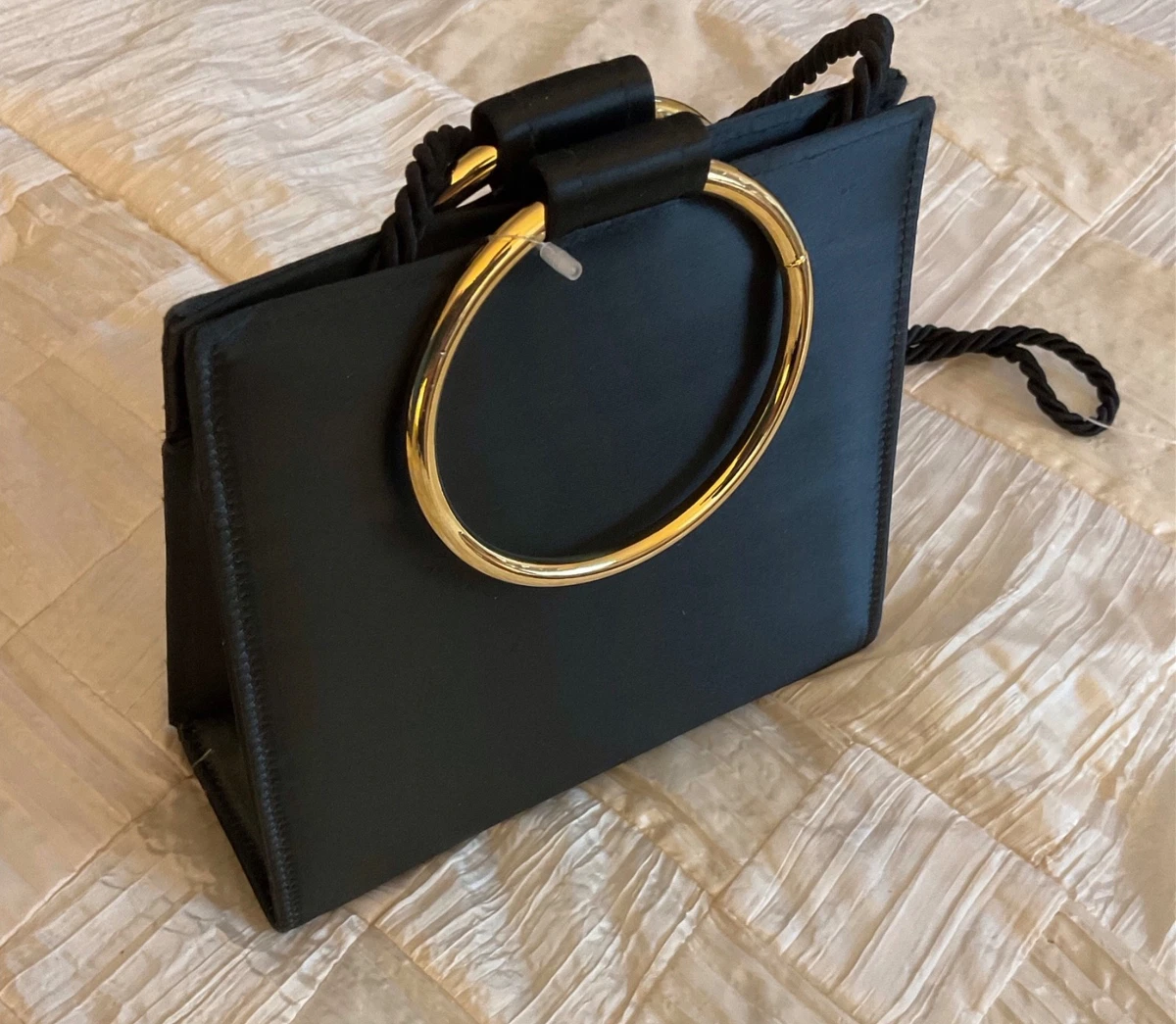 Henri Bendel New York 3-way Convertible Handbag Purse Black Gold Henri Bendel Black Bags & Handbags for Women for sale | eBay main image 2