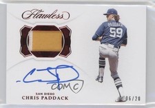 2019 Panini Flawless Patch Auto Ruby 6/20 Chris Paddack #PA-CP Patch Auto 6fs