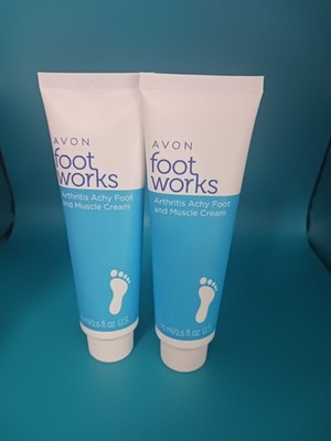 AVON FOOT WORKS ARTHRITIS ACHY FOOT AND MUSCLE  CREAM  2.5 Oz ( Lot Of 2)