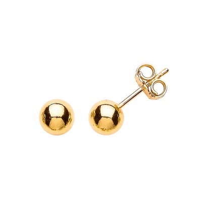 Gilded Silver Jewelco London Ball Stud Earrings 6mm
