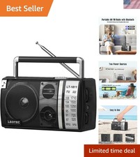 AM FM Radio, Portable Bluetooth Radio, Plug in Wall or Battery Operated Best ...