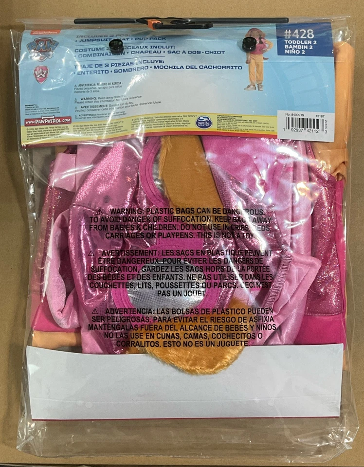 Костюм для Хэллоуина Paw Patrol Sky для ребенка ясельного возраста размер 2 Nickelodeon - Изображение 2 из 2