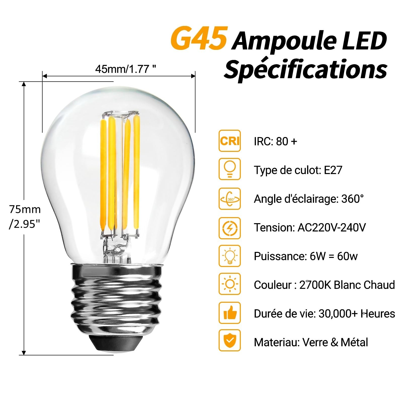 Ampoule E27 dimmable pour stopper la fatigue visuelle le soir - 2
