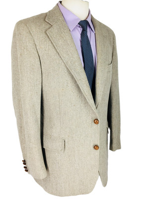 42L Chaps Ralph Lauren Vintage 2 Button Camel Hair Blazer Sport Coat Barleycorn
