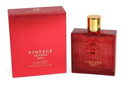Vintage Heroes RED by Secret Plus Eau de Parfum EDP for Men 3.4 oz 100 ml IN BOX