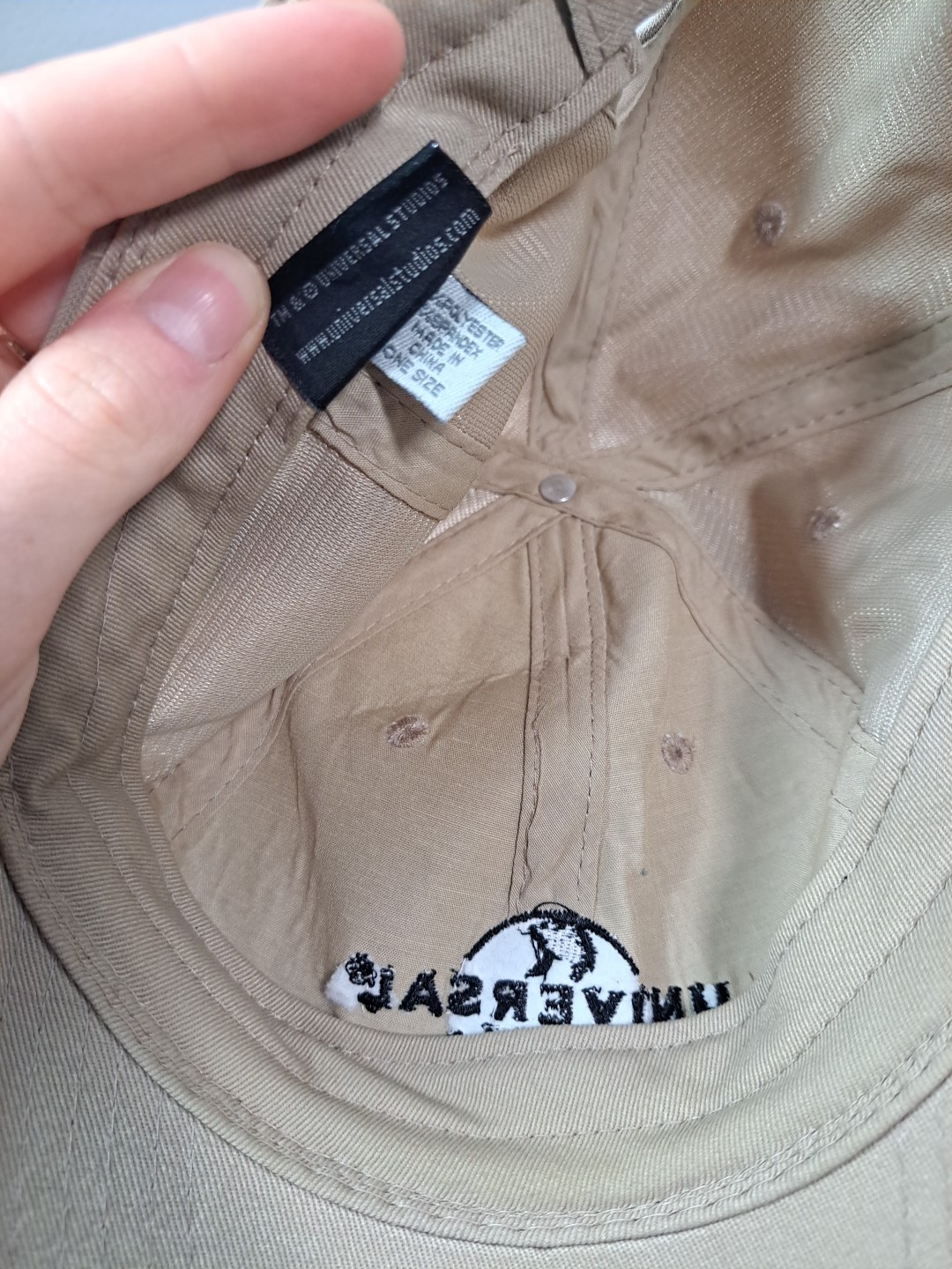 Universal Studios Adjustable Strap Khaki Color Hat - image 9