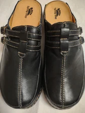 Spring Step HAPPY Womens Black Leather Shoes Clog / Mule 9.5 Size Euro 41