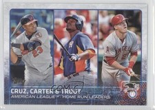 2015 Topps League Leaders Limited Chris Carter Mike Trout Nelson Cruz & #285 0h1