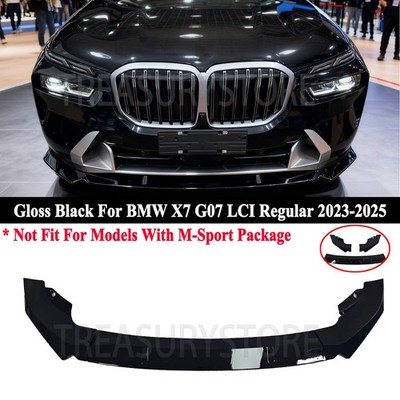 For BMW X7 G07 LCI Regular 23-25 MP Style Glossy Black Front Bumper Lip Splitter