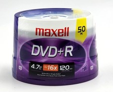 Maxell DVD R Recordable Media Write-Once 4.7GB, 16X, 120 min, 50-Pack Spindle