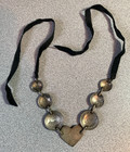 Heart Necklace made from 1940s Australia Silver coins trench art Shilling 6p — photo 6
